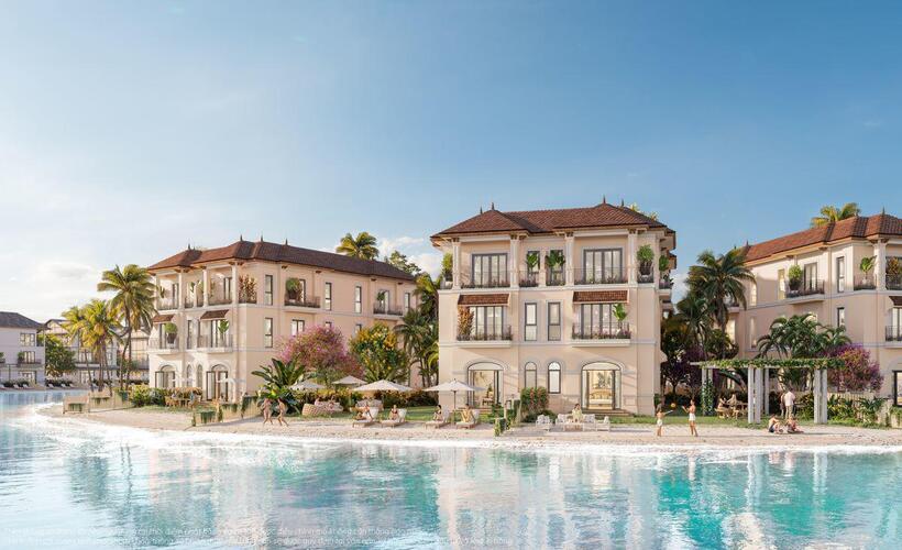 Căn biệt thực tại Vinhomes Green Paradise sở hữu biển riêng sau nhà – chuẩn sống được giới tinh hoa ưu chuộng.